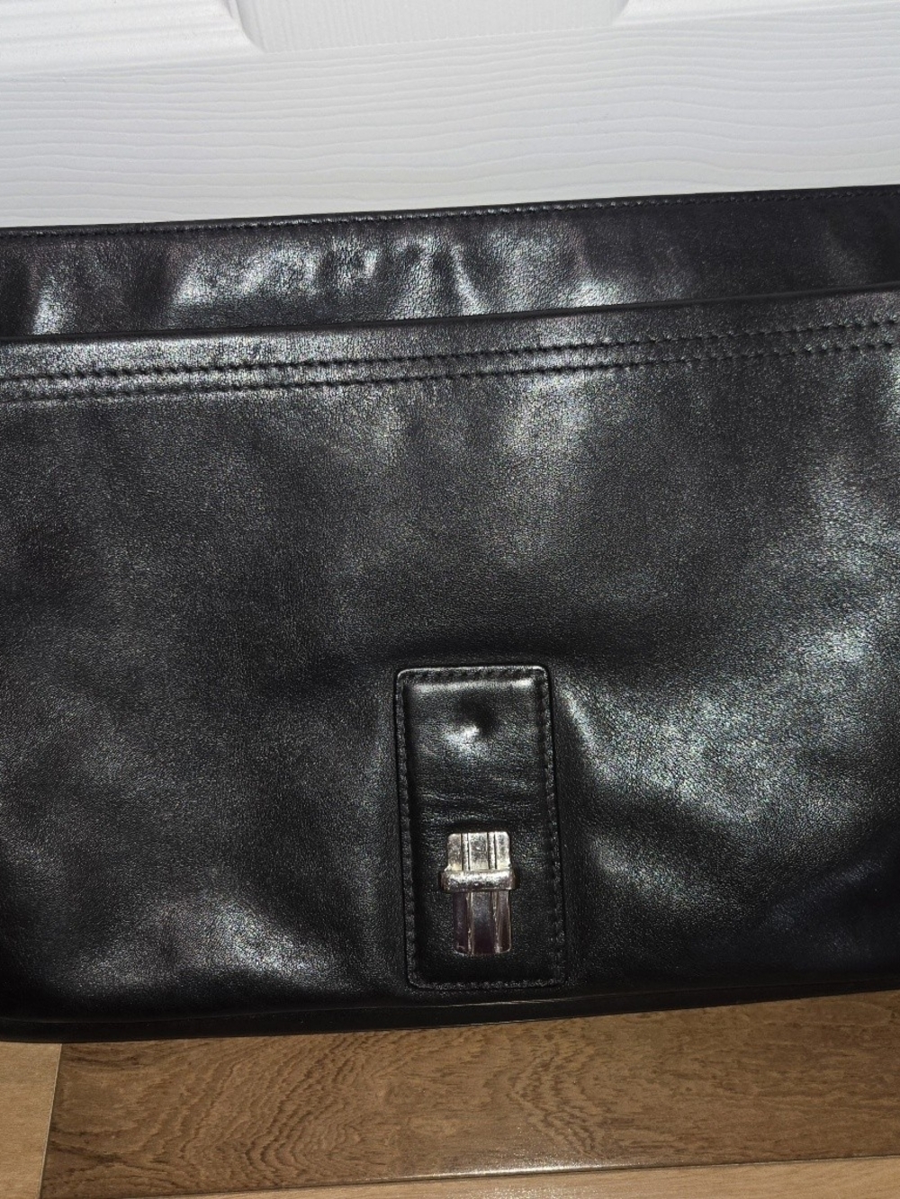 Vtg Coach Logan Leather Commuter Messenger Bag Briefcase Black 5238 Y2k Soho - Picture 13 of 14